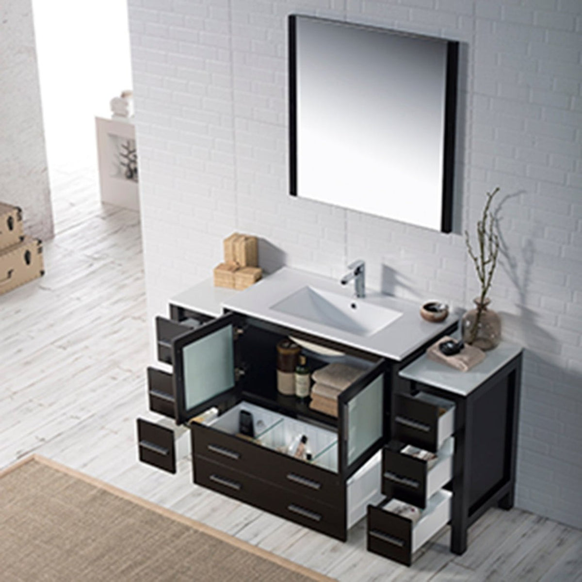 Blossom Sydney 60 Inch Bathroom Vanity with Side Cabinet - V8001 60S 01 - Backyard Provider