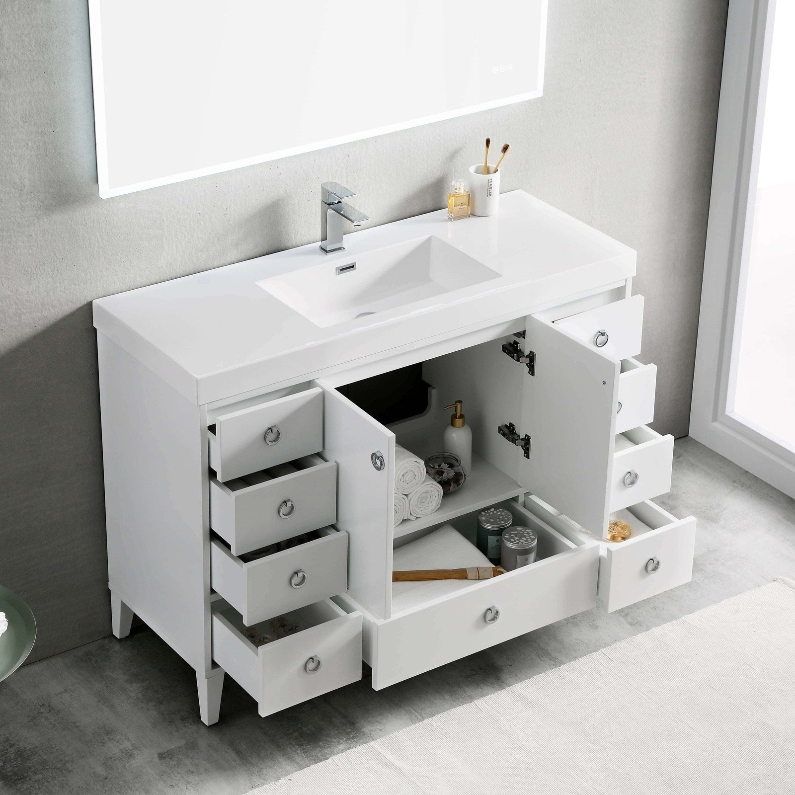 Blossom Lyon 48 Inch Bathroom Vanity – Single Sink - V8023 48 01S - Backyard Provider