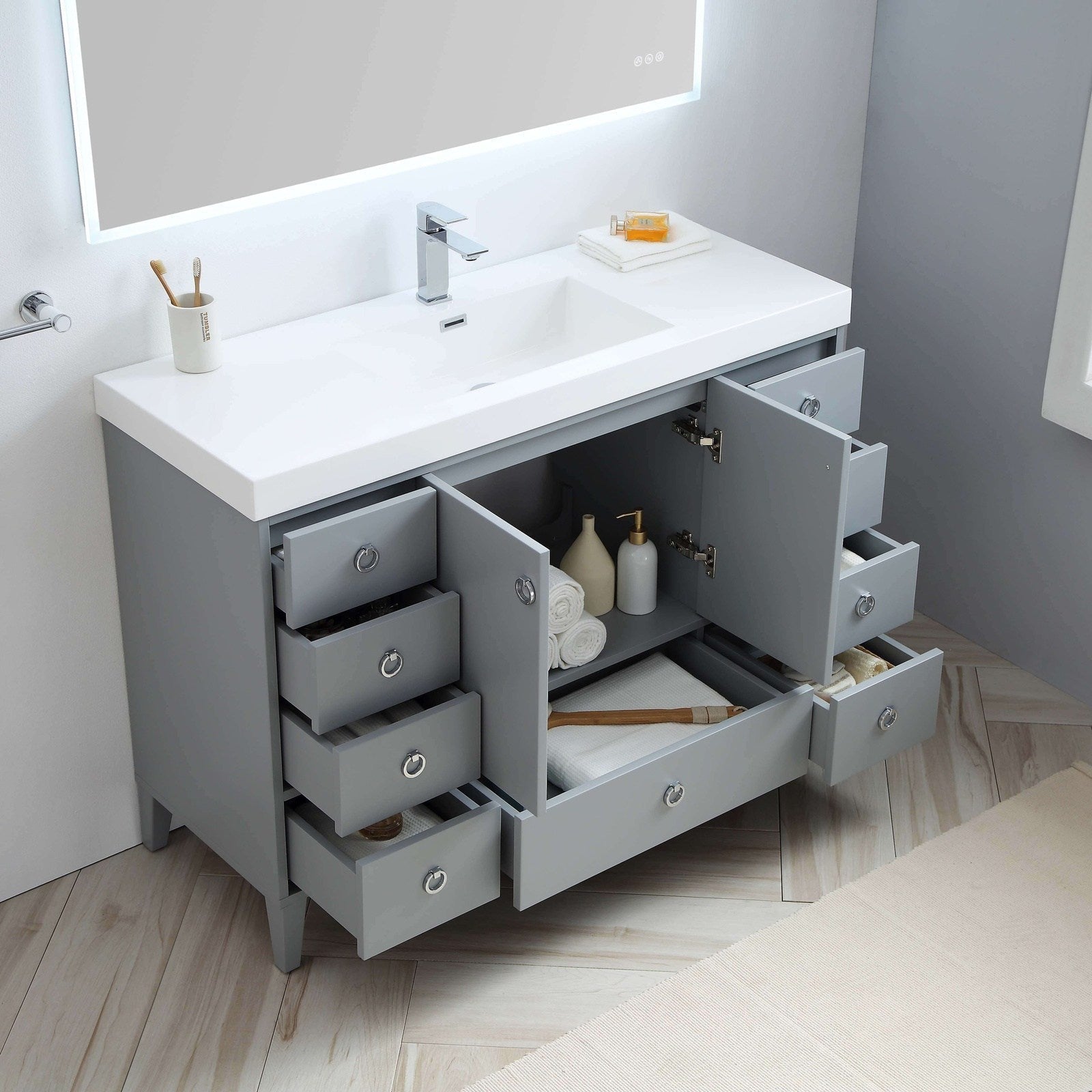 Blossom Lyon 48 Inch Bathroom Vanity – Single Sink - V8023 48 01S - Backyard Provider