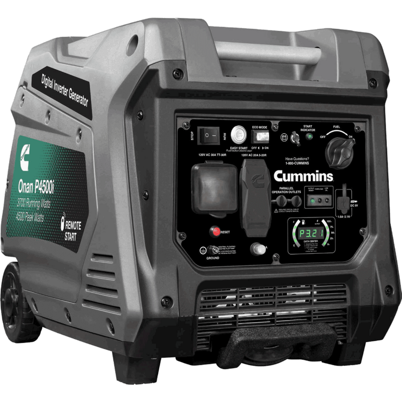 Cummins P4500i 3700W/4500W Onan A058U955 Remote Start Portable Gas Inverter Generator Scratch & Dent