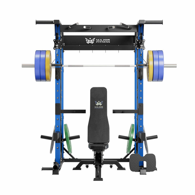 MAJOR FITNESS All-In-One Home Gym Smith Machine Package Spirit B52 - B52BL-PLT01BL-OWPNT230