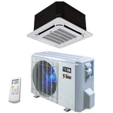 18,000 BTU 21 SEER ACiQ Platinum Single Zone Ceiling Cassette Mini Split System w/ Extreme Heat