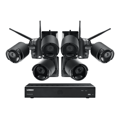 Lorex Wire Free Battery Two-Way Audio 6 Camera 6 Channel Indoor/Outdoor Security Surveillance System New LWF2080BG2-66