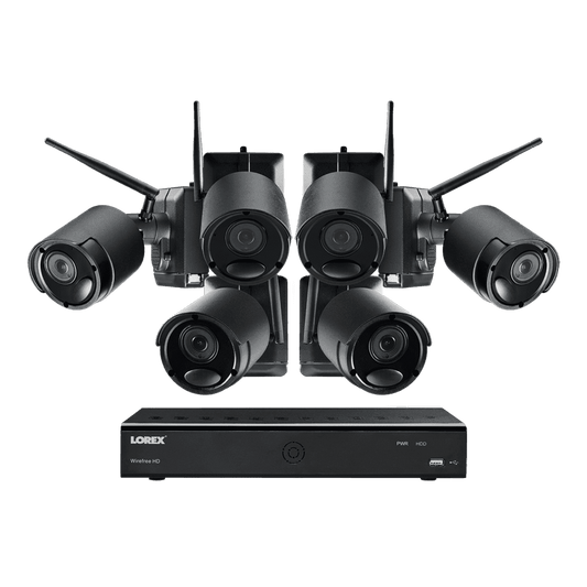 Lorex Wire Free Battery Two-Way Audio 6 Camera 6 Channel Indoor/Outdoor Security Surveillance System New LWF2080BG2-66