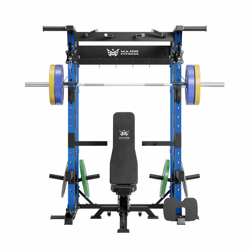 MAJOR FITNESS All-In-One Home Gym Smith Machine Package Spirit B52 - B52BL-PLT01BL-OWPNT230