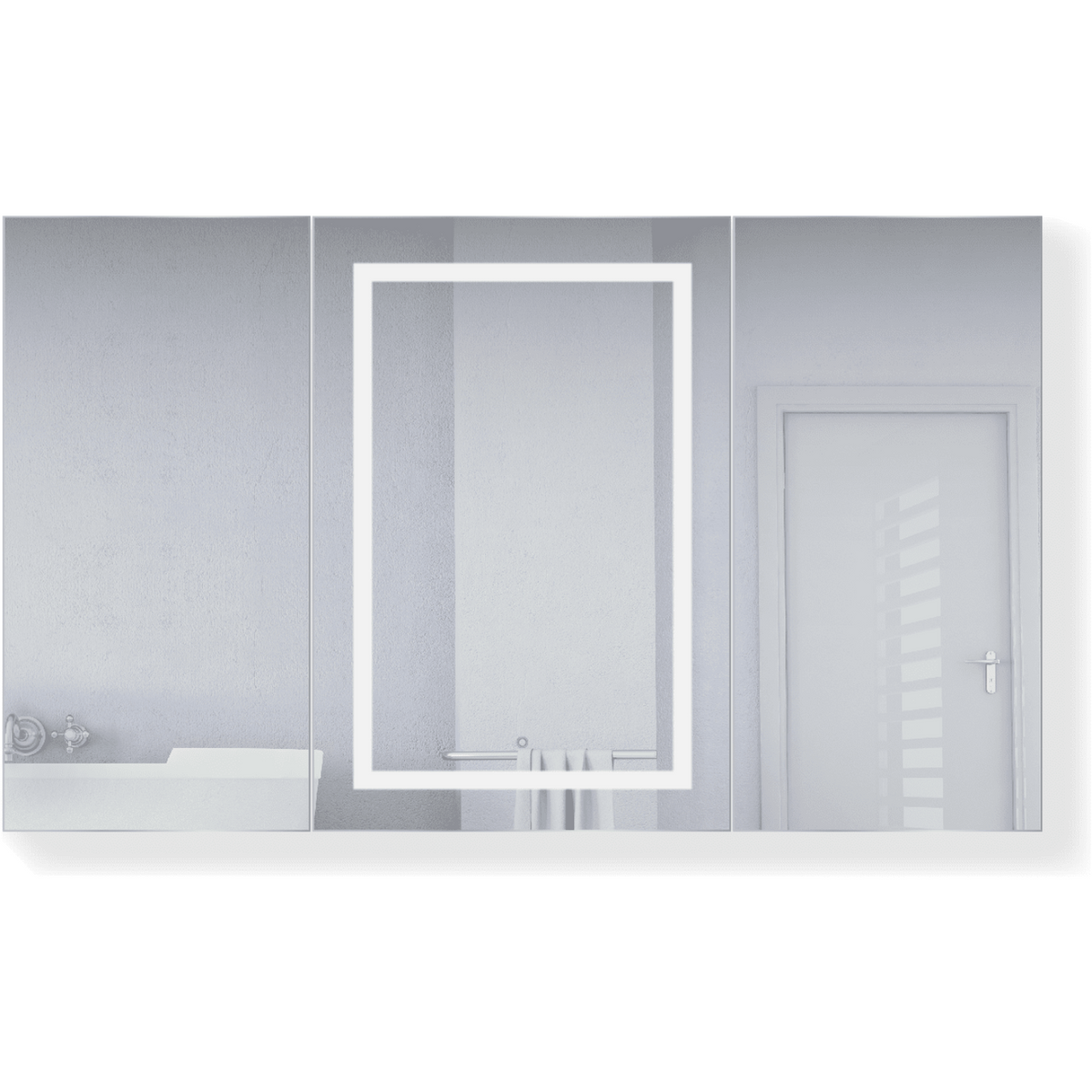 Krugg Svange 6036LRR 60" X 36" LED Medicine Cabinet with Dimmer & Defogger SVANGE6036LRR - Backyard Provider
