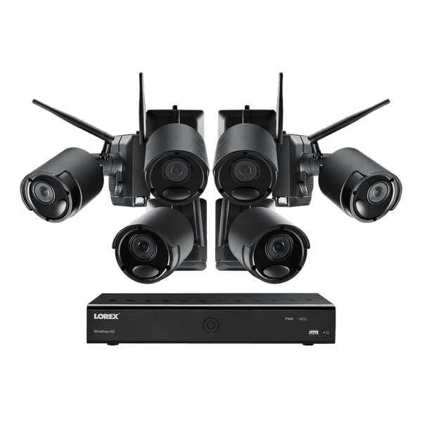 Lorex Wire Free Battery Two-Way Audio 6 Camera 6 Channel Indoor/Outdoor Security Surveillance System New LWF2080BG2-66