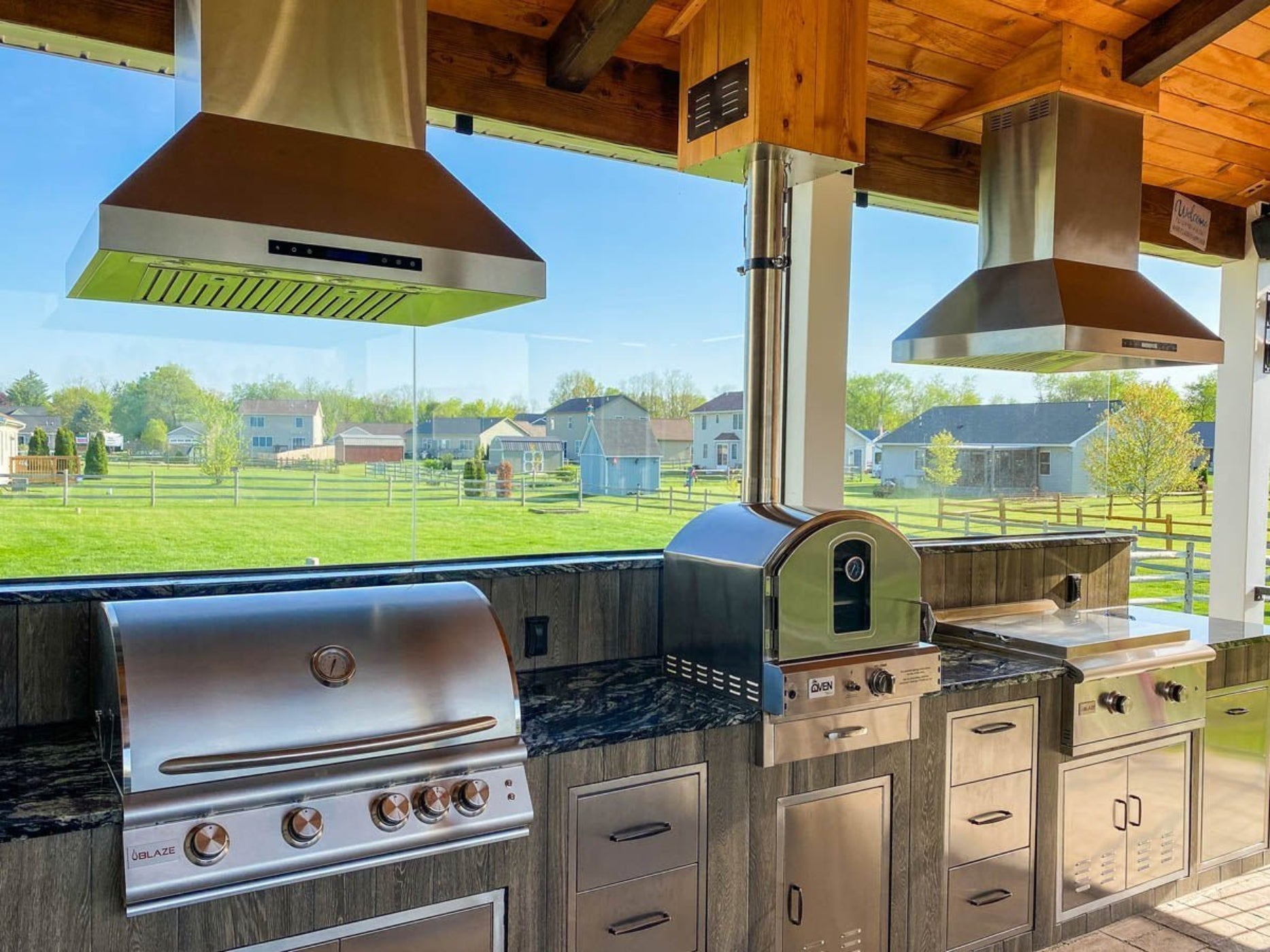 Proline  Island Range Hood, Ducted, 900/1800 CFM, Stainless Steel Finish - Proline PROSI