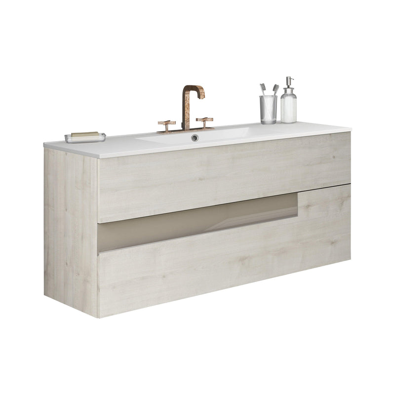 Lucena Bath Vision 64" Contemporary Wood Double Vanity in 6 colors - Backyard Provider