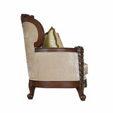 Modway Furniture 39" Beige Floral Sofa with Toss Pillows - Luxurious Comfort, Durable Design & Stylish Dark Legs - 348217-HOMEROOTS
