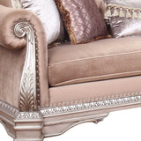 Modway Furniture 42" Rosegold Velvet Sofa with Silver Legs & Toss Pillows - Chic Comfort, Stylish Design, Versatile Decor - 348648-HOMEROOTS