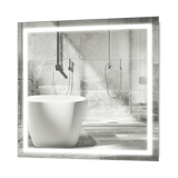 Krugg Icon 36" X 36" LED Bathroom Mirror w/ Dimmer & Defogger | Large Square Lighted Vanity Mirror ICON3636 - Backyard Provider