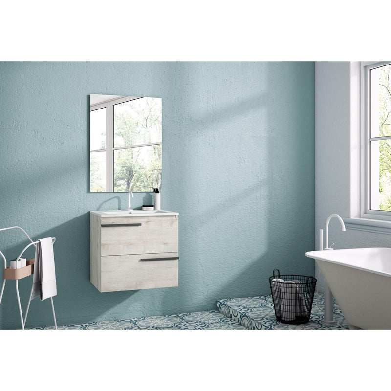 Lucena Bath Scala 24" single sink Vanity in Abedul, White or Tera.