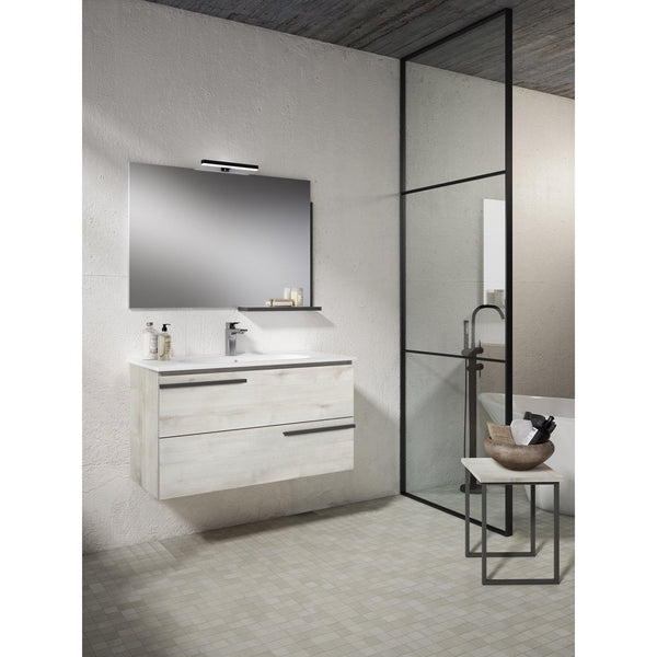 Lucena Bath Scala 40" single sink Floating Vanity in Abedul, White or Tera - Backyard Provider