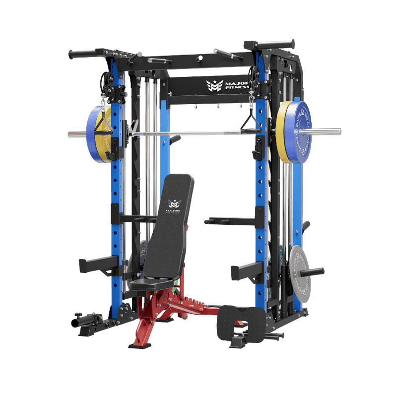 MAJOR FITNESS All-In-One Home Gym Smith Machine Package Spirit B52 - B52BL-PLT01BL-OWPNT230