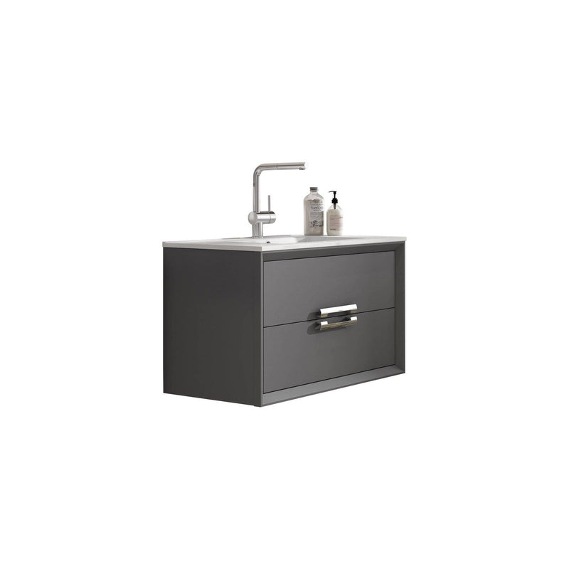 Lucena Bath 24" Décor Tirador Vanity in White, Black, Gray or White and Silver. - Backyard Provider