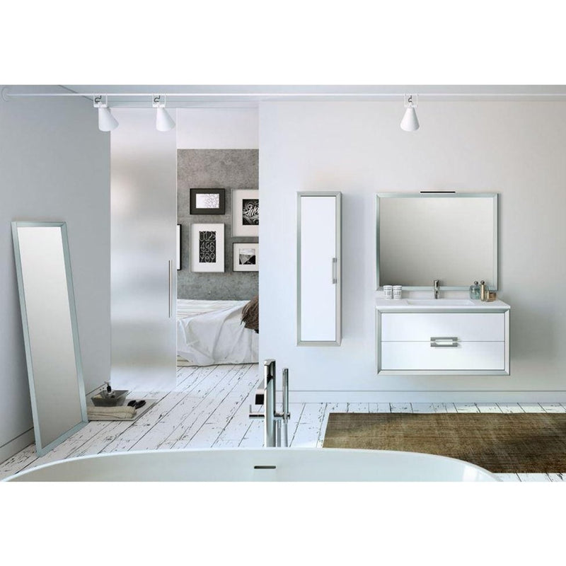 Lucena Bath 24" Décor Tirador Vanity in White, Black, Gray or White and Silver. - Backyard Provider