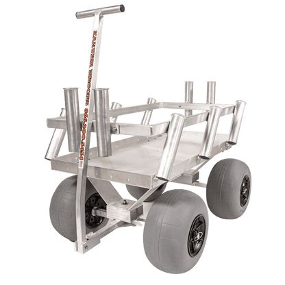 Alumacart Bimini Beach and Fishing Wagon with Rod Holders and Hitch Mount New