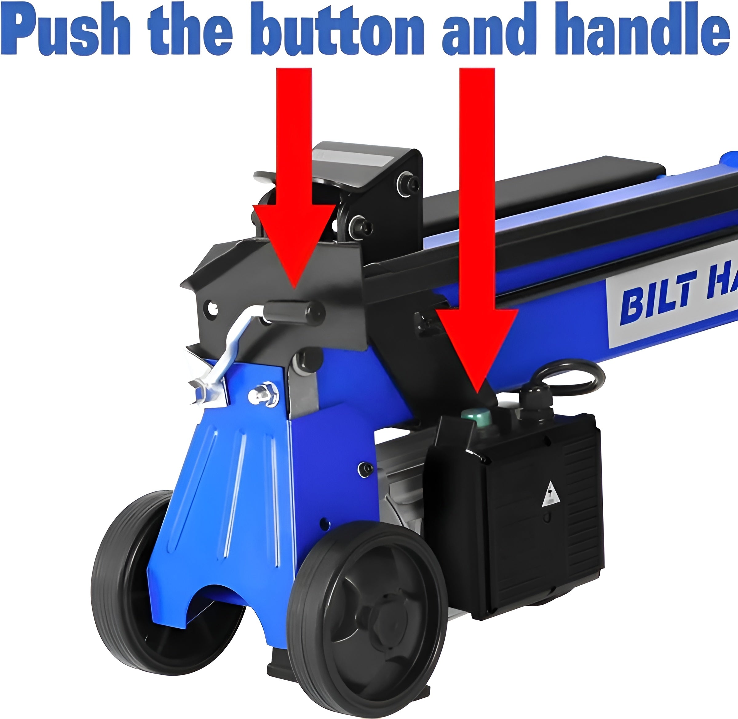 BILT HARD Log Splitter 6.5 Ton, Wood Splitter Electric Powered 15Amp, with Hydraulic Ram - TLA-0101