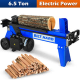 BILT HARD Log Splitter 6.5 Ton, Wood Splitter Electric Powered 15Amp, with Hydraulic Ram - TLA-0101