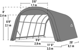 ShelterLogic | ShelterCoat 12 x 20 ft. Wind and Snow Rated Garage Round Gray STD - 71332