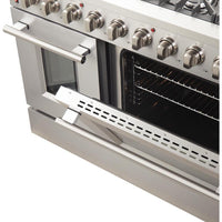 Forno 48 Inch Galiano Gas Range in Stainless Steel 8 Italian Burners, FFSGS6244-48