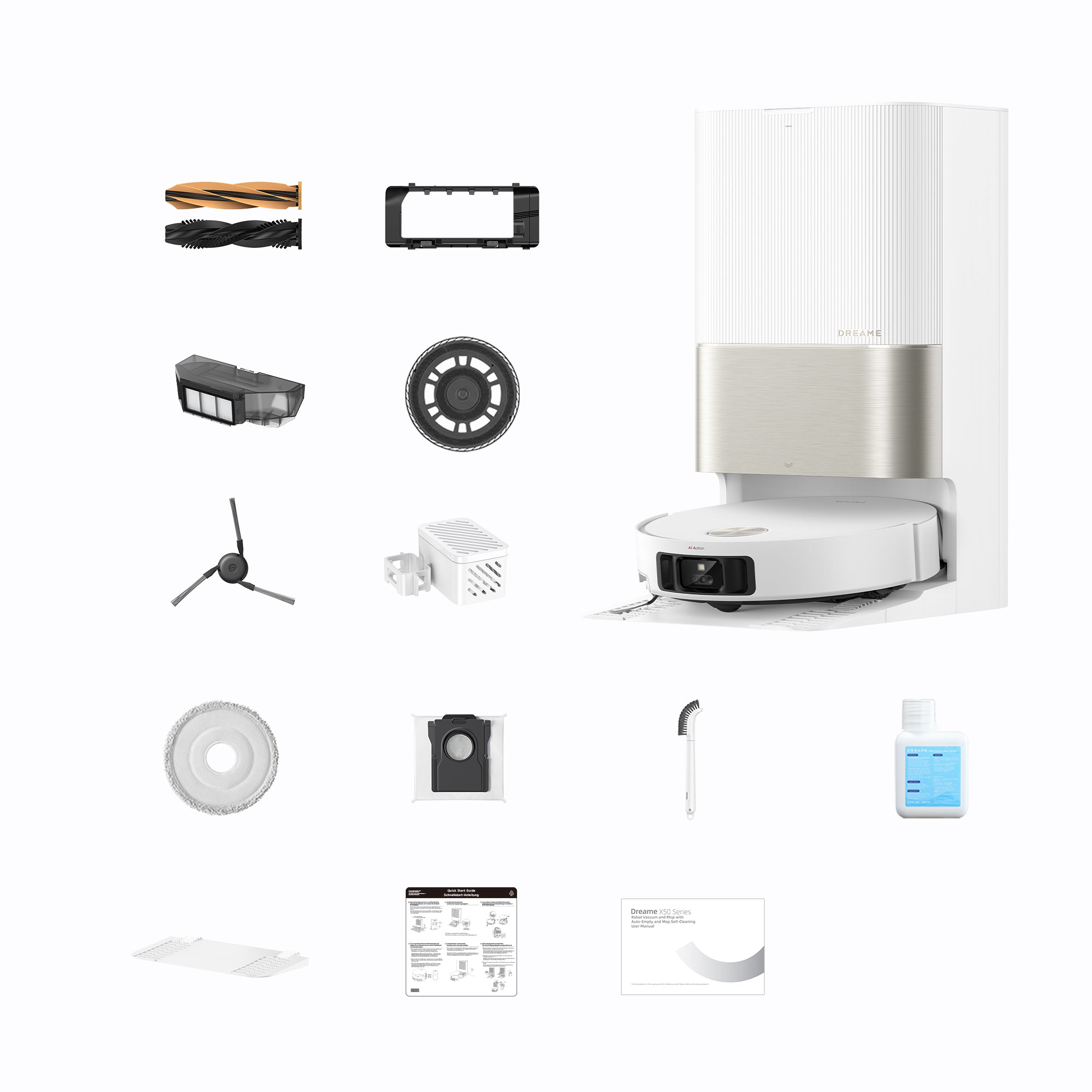 Dreame X50 Ultra Robot Vacuum-White - 010204AA000703