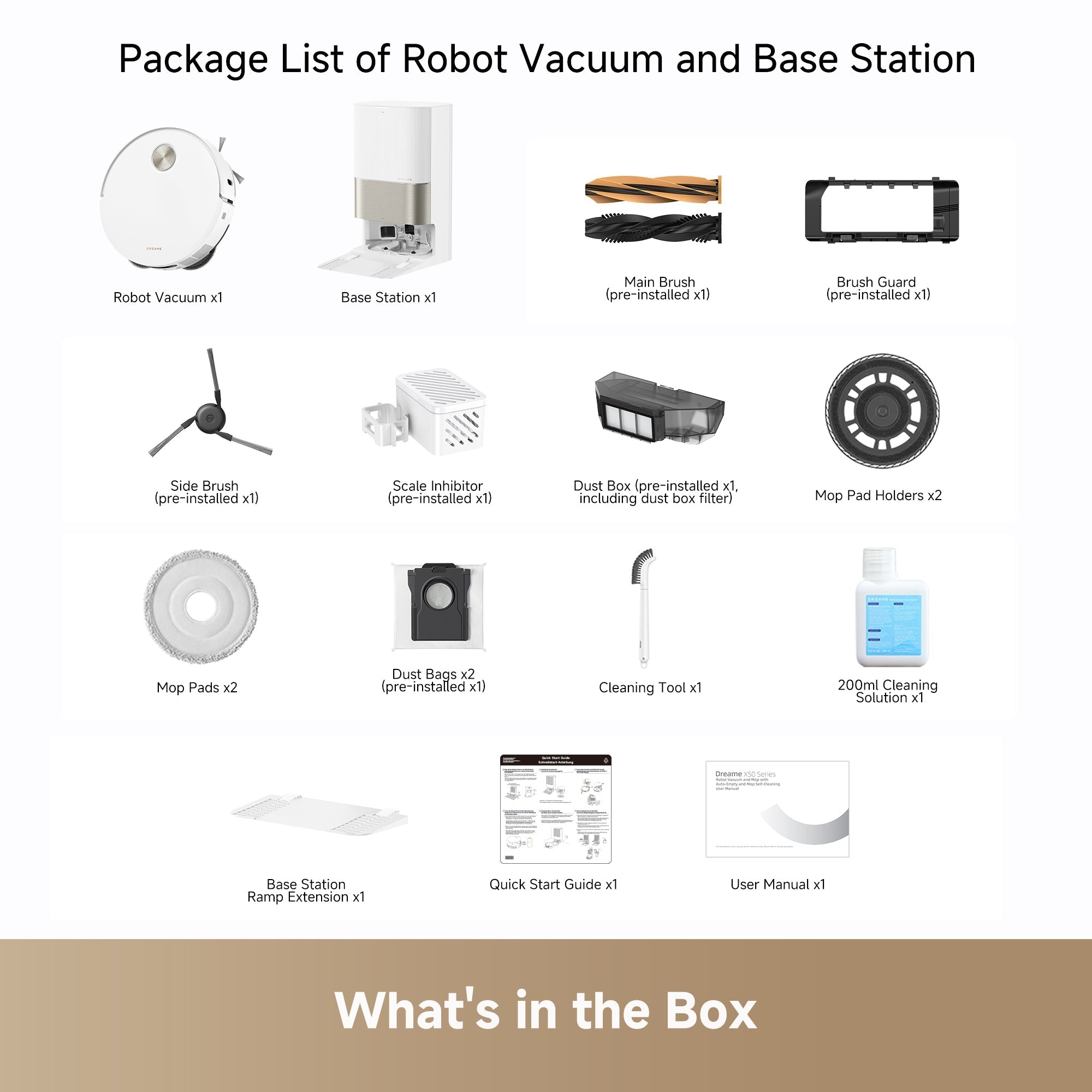Dreame X50 Ultra Robot Vacuum-White - 010204AA000703