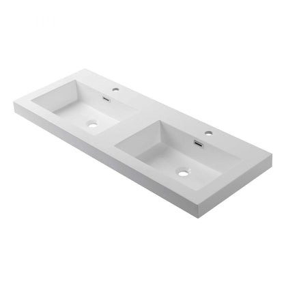 Blossom Acrylic Top-Mount Double Basins 48×18 - A10 4818 25D
