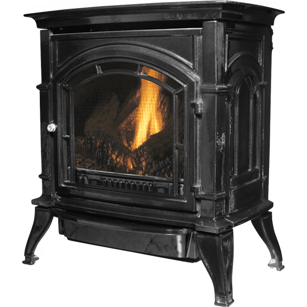 Ashley Hearth AGC500VFN Cast Iron Natural Gas Stove Vent Free 1,500 sq. ft. 32,000 BTU Black New