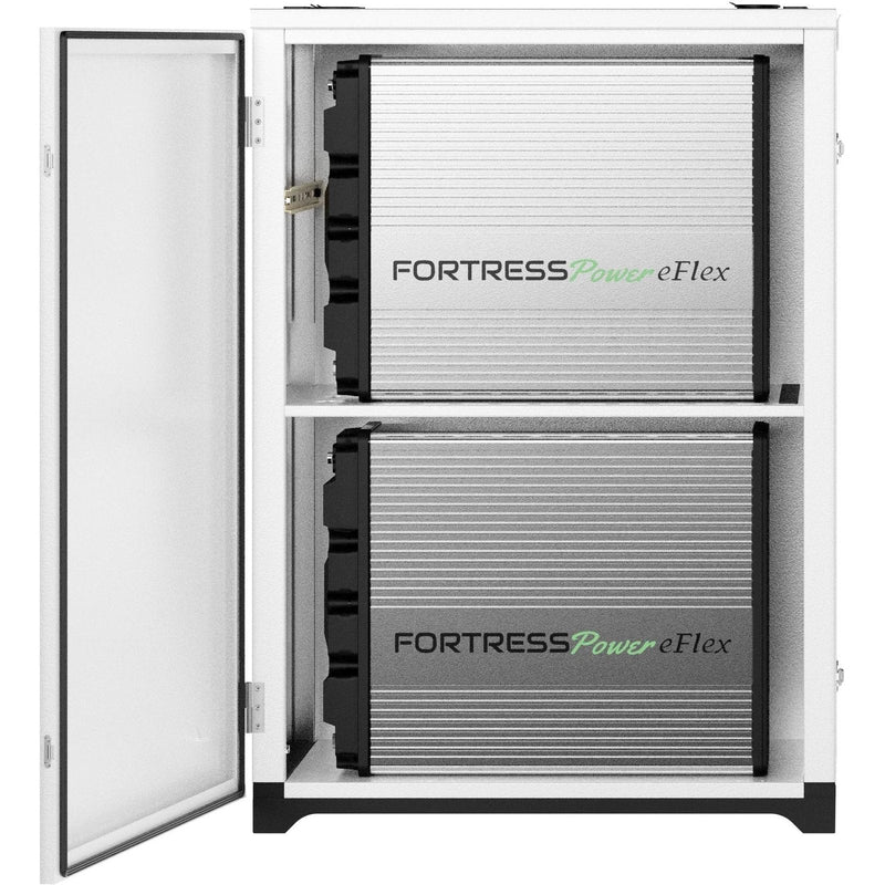 Fortress Power FlexTower Without Inverter - 4 eFlex Units, IP65 Outdoor Rated Inverter Enclosure with Built-in Active Cooling Fan; Durarack with 4 eFlex Units, Inverter Not Included