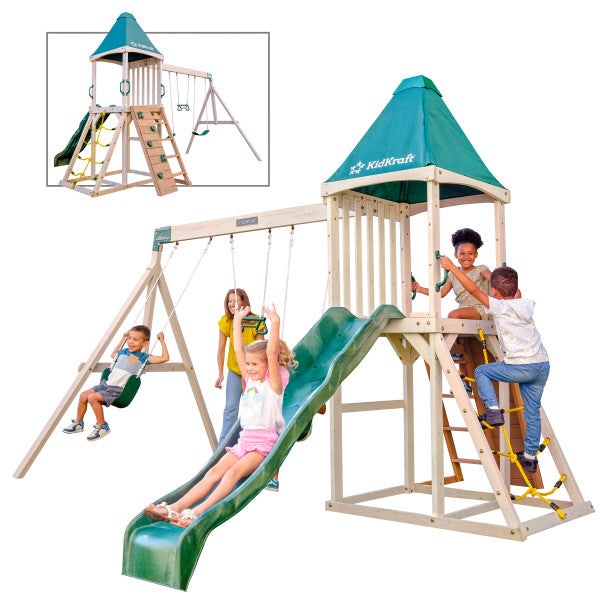 Kidkraft Emerald Challenge Swing Set - F29550E