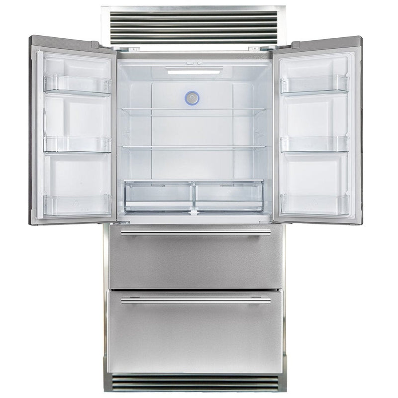 Forno 36 in. 19.3 cu.ft. French Door Refrigerator in Stainless Steel with Grill, FFRBI1820-40SG