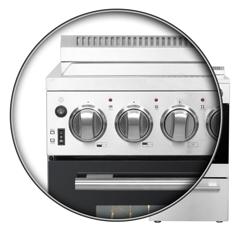 Forno 20″ Domiziano Electric Range • 4 Element Burners • FFSEL6052-20