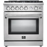 Forno Appliance Package - 30 Inch Gas Range, Wall Mount Range Hood, Dishwasher, AP-FFSGS6275-30-W-2