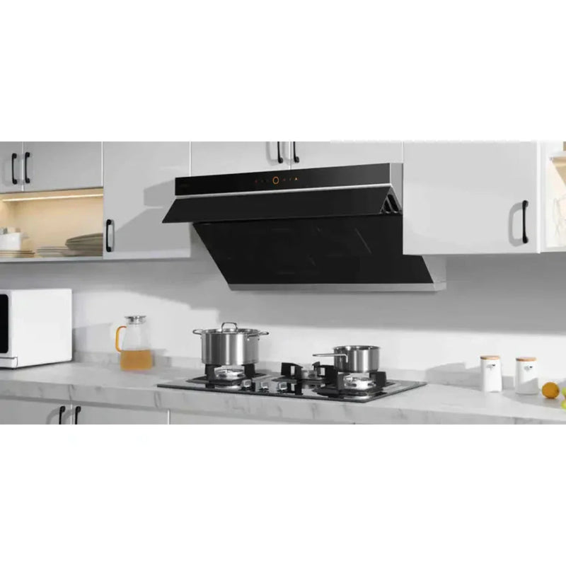 FOTILE Slant Vent Series 36 In. 1,000 CFM Under Cabinet or Wall Mount Range Hood in Black, JQG9006