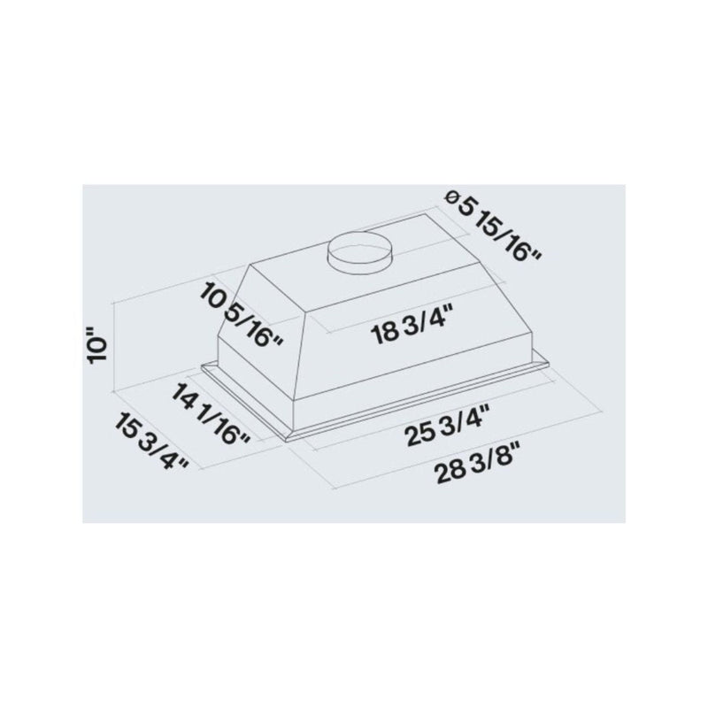 Falmec Danilo 28 In. 600 Cfm Range Hood Insert in Stainless Steel - Fidan28b6ss-3