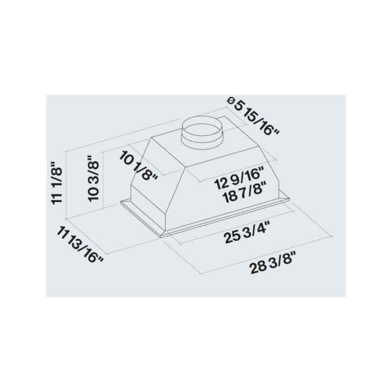 Falmec Mara 600 Cfm Range Hood Insert in Stainless Steel - Fimar22b6ss