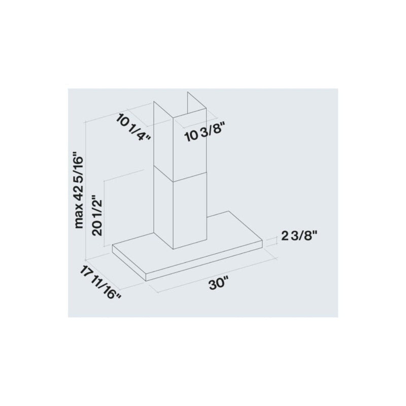 Falmec Mercurio 600 Cfm Wall Mount Range Hood in Stainless Steel - Fpmex30w6ss-R