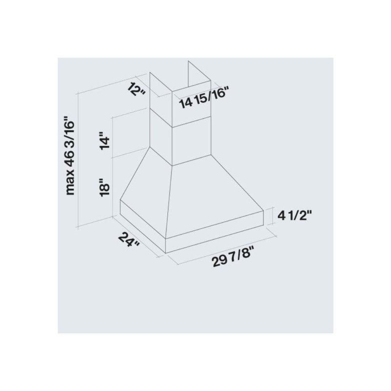 Falmec Pyramid Nrs 600 Cfm Wall Mount Range Hood in Stainless Steel - Fnpyr30w6ss