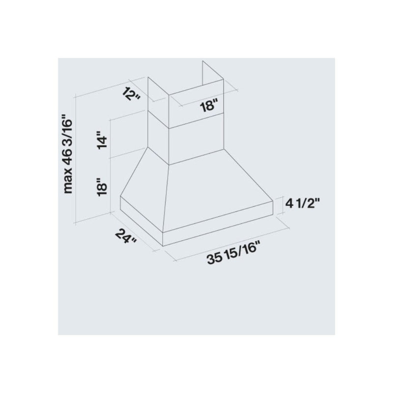 Falmec Pyramid Nrs 600 Cfm Wall Mount Range Hood in Stainless Steel - Fnpyr30w6ss