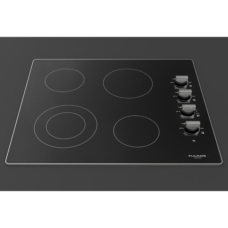 Fulgor Milano 24 in. 300 Series Electric Cooktop with 4 Burners and Glass Ceramic Cooktop in Stainless Steel - F3RK24S2