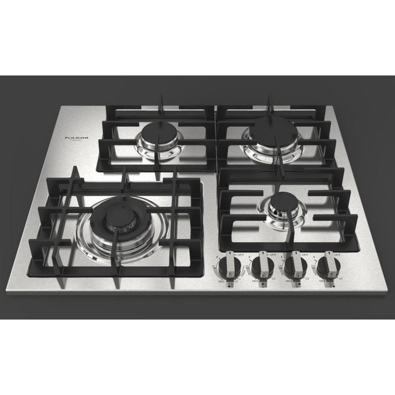 Fulgor Milano 24 in. 400 Series Gas Cooktop with 4 Burners in Stainless Steel - F4GK24S1