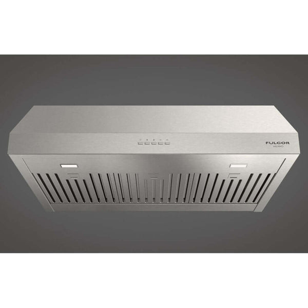 Fulgor Milano 30 in. 450 CFM Under Cabinet Range Hood in Stainless Steel - F4UC30S1