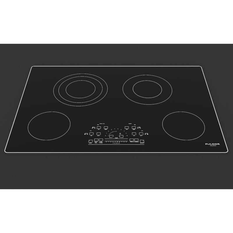 Fulgor Milano 30 in. 600 Series Electric Cooktop with 4 Burners and Glass Ceramic Cooktop in Stainless Steel - F6RT30S2