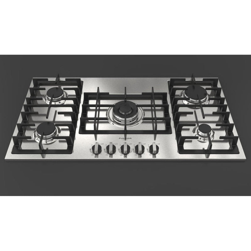 Fulgor Milano 36 in. 400 Series Gas Cooktop with 5 Burners in Stainless Steel -F4GK36S1