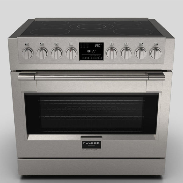 Fulgor Milano 36 in. 600 Series All Electric Induction Range in Stainless Steel - F6PIR365S1