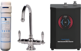 AquaNuTech Digital Instant Hot Water Dispenser with Traditional Hot/Cold Faucet & Filtration New - HTF-HC2200-CH