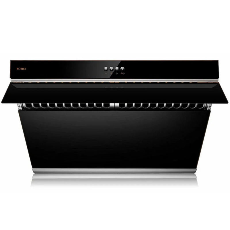 Fotile Slant Vent Series 30 in. 850 CFM Range Hood with Push Buttons in Onyx Black, JQG7522