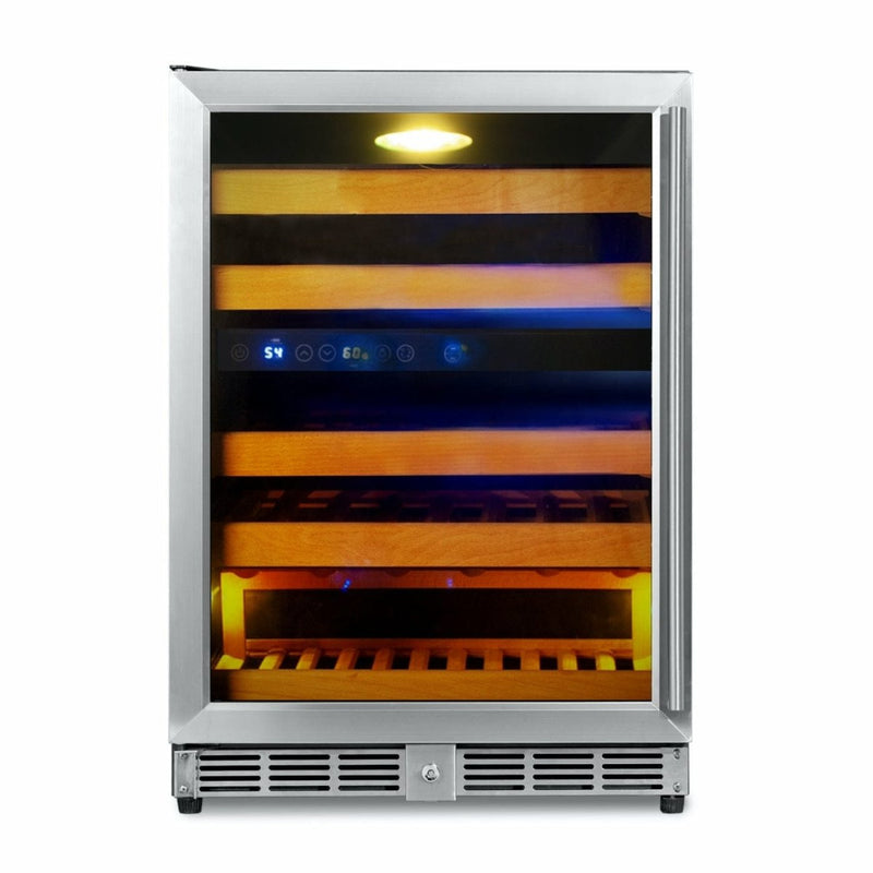 Kings Bottle 44 Bottles 24 Inch Under Counter Dual Zone Wine Cooler Drinks - KBU50DX